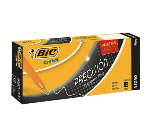 Pluma Bic Punto Fino Negro