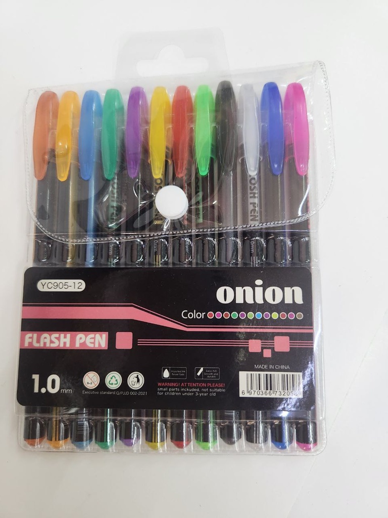 Pluma Onion Colores 12 pzas