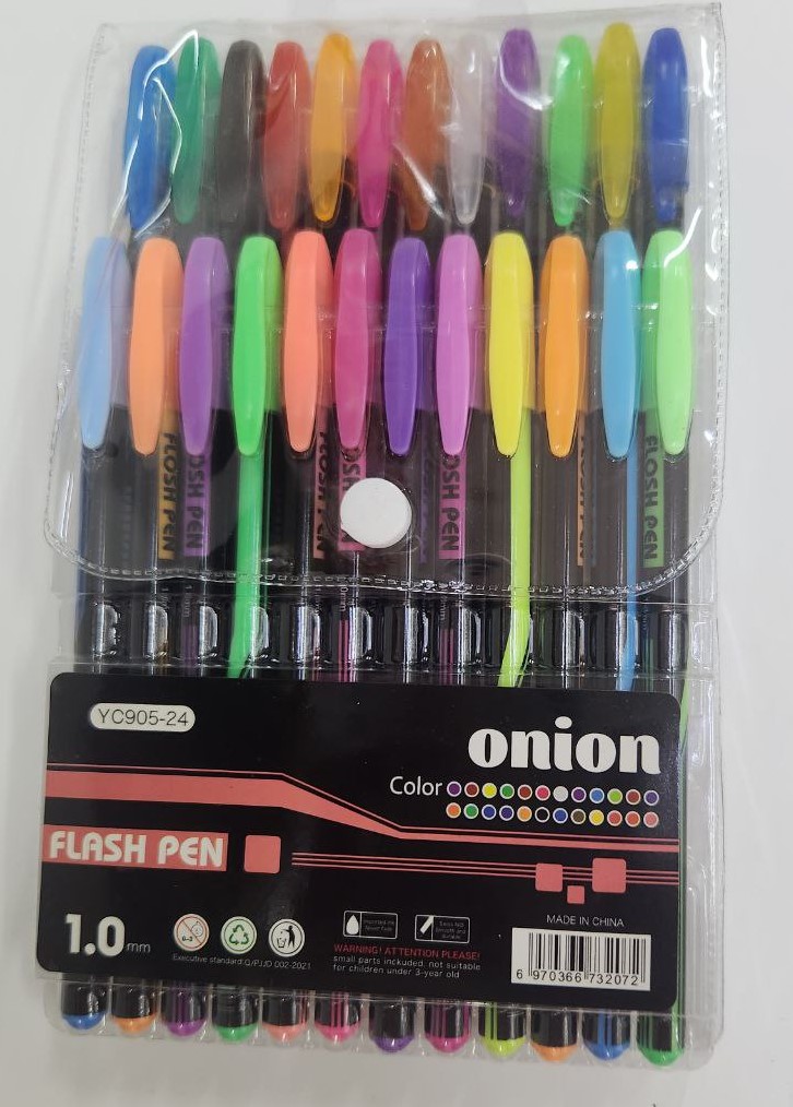 Pluma Onion Colores 24 pzas