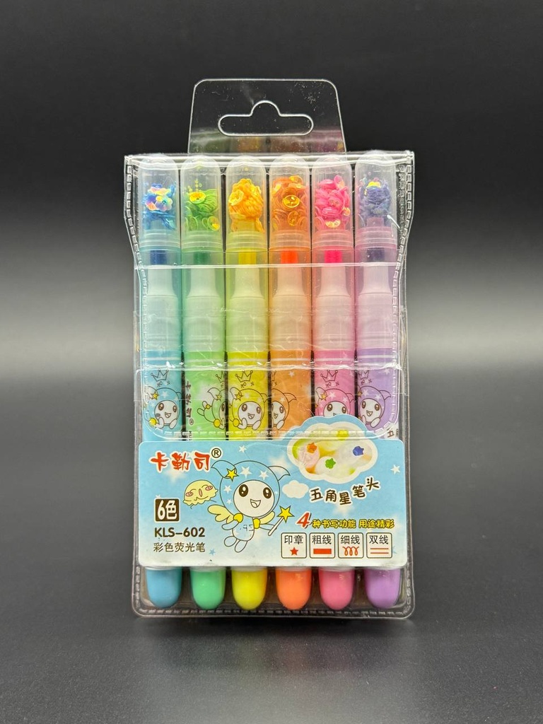 Marcatextos Set Brillos 6 pzas