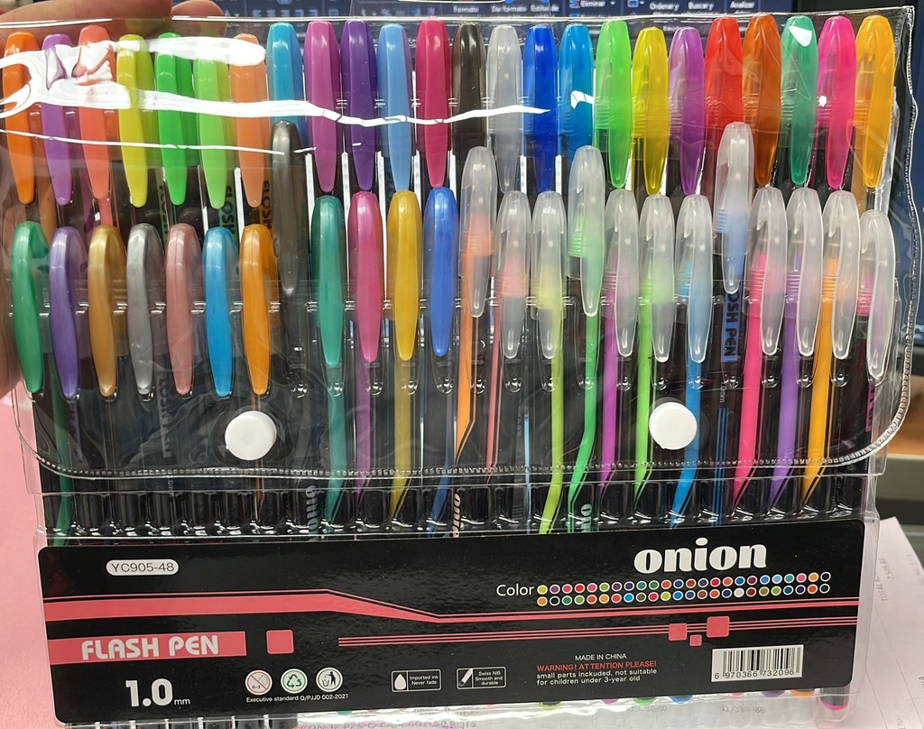 Pluma Onion Colores 48 pzas
