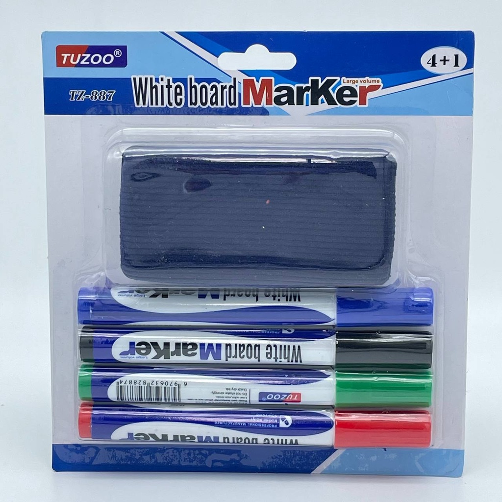 Marcador White 4 pzas C/Borrador