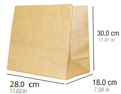 Bolsa Kraft Delivery Mediana Sin Asa