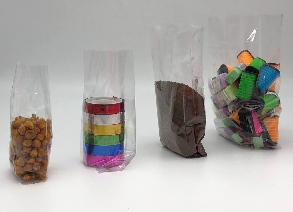 [6516+35] Bolsa Celofan Fuelle Lisa 150 grs (6.5x16+3.5)