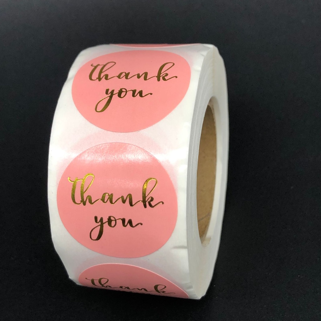 Etiquetas redondas Thank you 500 pzas