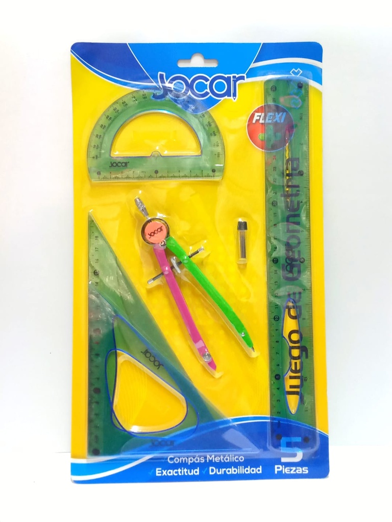 Juego Geometria Flexible Jocar Compas Metalico