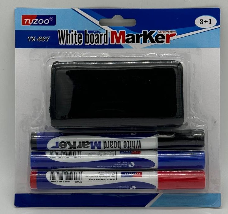 Marcador White 3 pzas C/Borrador