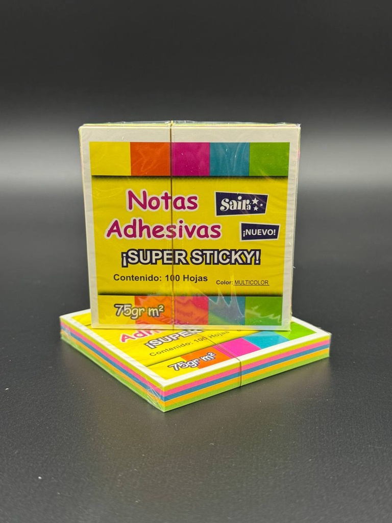 Post it Saira Neon 3*3 100 Hojas