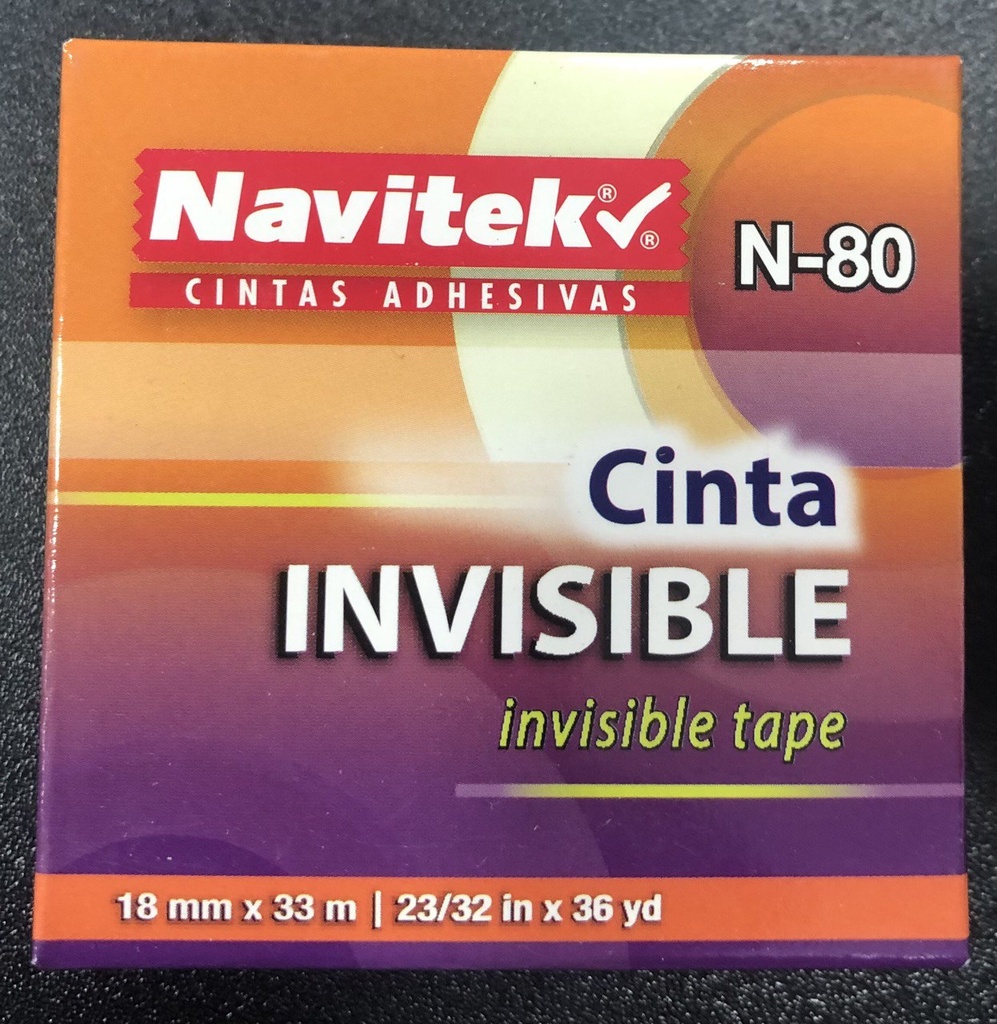 Cinta Adhesiva Navitek Invisible 18mm x 33m