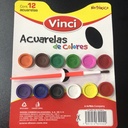Pintura Acuarela Vinci 12 colores