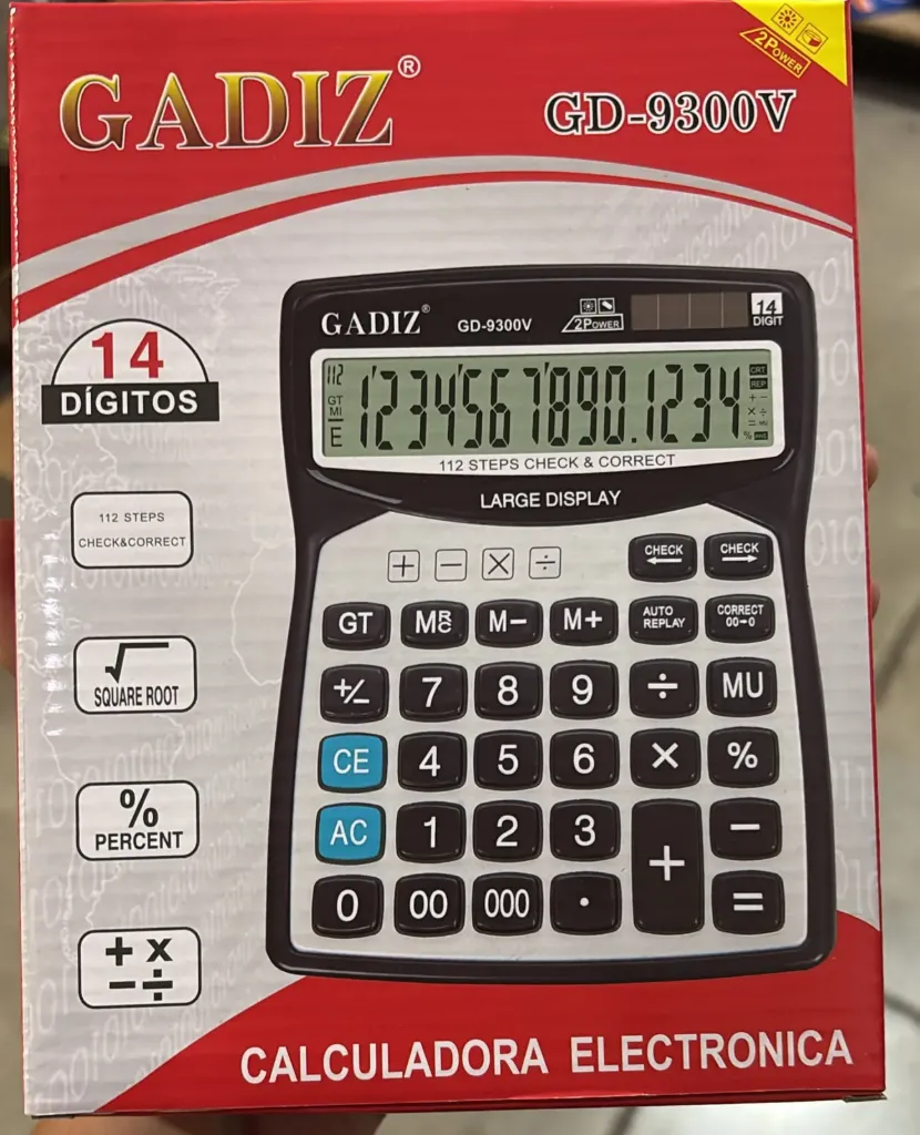 Calculadora Gadiz GD-9300V 14 digitos