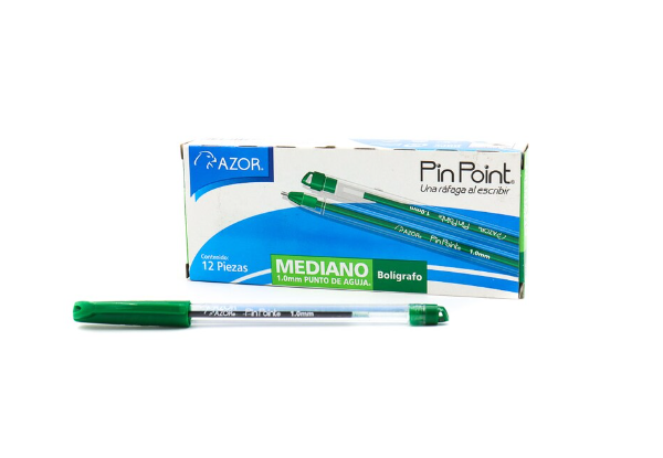 Pluma Azor Punto Mediano verde