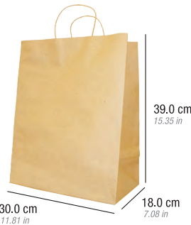 Bolsa Kraft Asa Grande IMPRESA