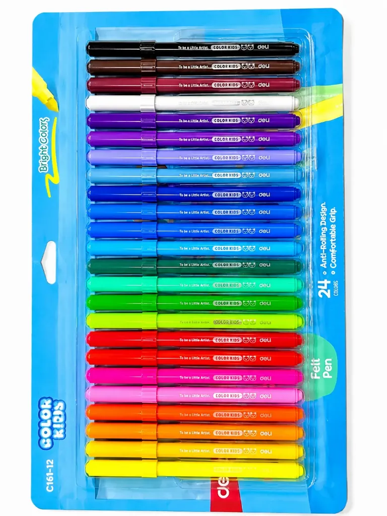 Plumones lavables Deli 24 pz