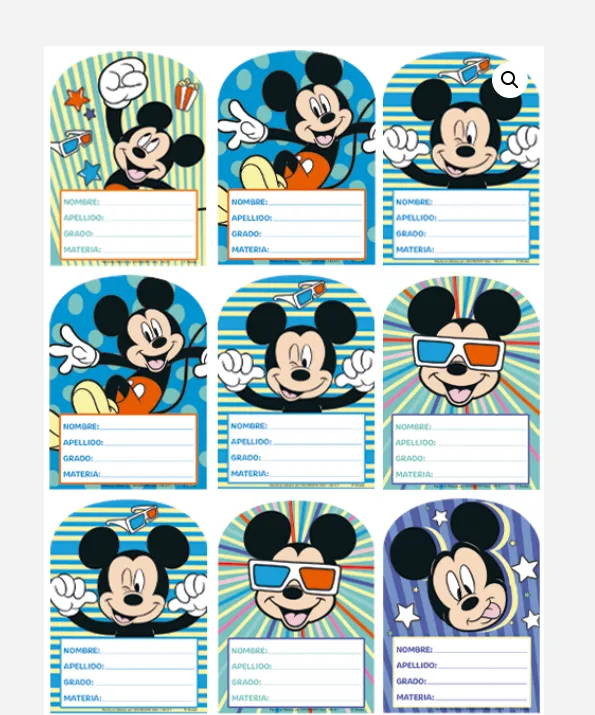 Planilla Silueta Mickey Mouse