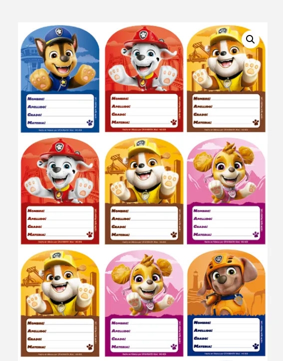 Planilla Silueta Paw Patrol
