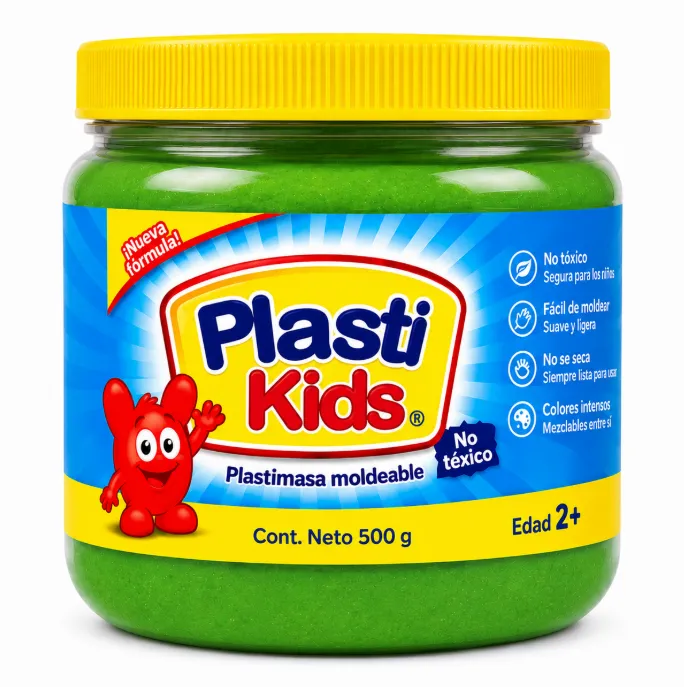Plastilina Moldeable Plastikids Verde 500g
