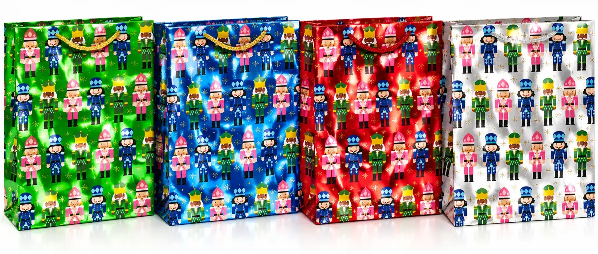 Bolsa Regalo Navideña Metalica Grande