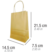Bolsa Kraft Asa Chica