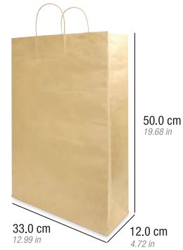 Bolsa Kraft Asa Jumbo