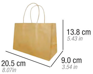 Bolsa Kraft Asa Boutique Chica