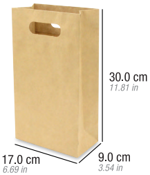 Bolsa Kraft Troquelada Mediana