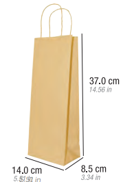 Bolsa Kraft Asa Botellera