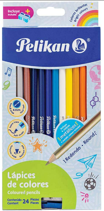Colores Pelikan Largo 24pzas