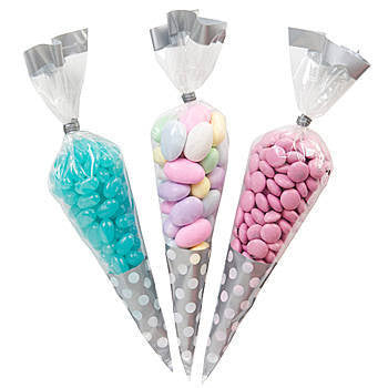 Bolsa Celofan Cono Chico (8x20cm) Liso 50 pzas