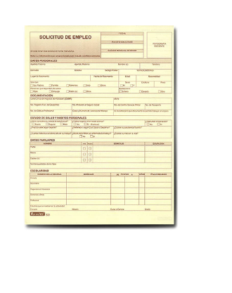 Papel Hoja Solicitud Empleo