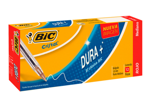 Pluma Bic Punto Mediano Rojo