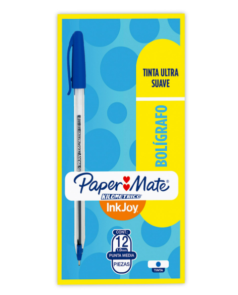 Pluma Paper Mate Punto Med Azul