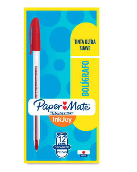 Pluma Paper Mate Punto Med Rojo