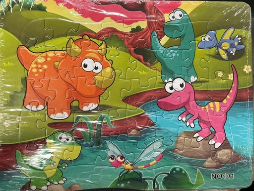 Juego Didactico Rompecabeza Carton Dinosaurio