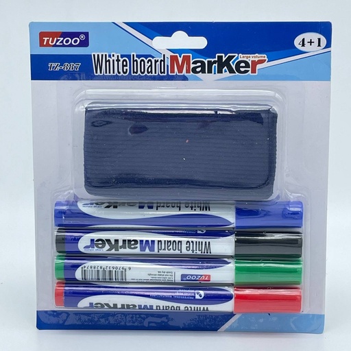 Marcador White 4 pzas C/Borrador