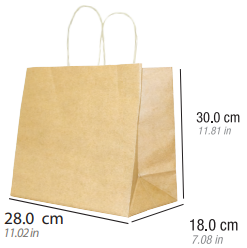 Bolsa Kraft Delivery Mediana Con Asa