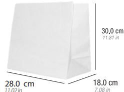 Bolsa Delivery Blanca Mediana Sin Asa