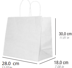 Bolsa Delivery Blanca Mediana Con Asa
