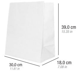 Bolsa Delivery Blanca Grande Sin Asa